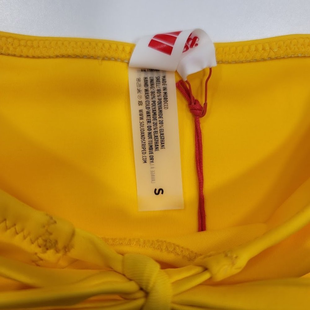 Solid & Striped The Nora Tie-Front Bikini Bottom in Tweety Size Small - Picture 4 of 10